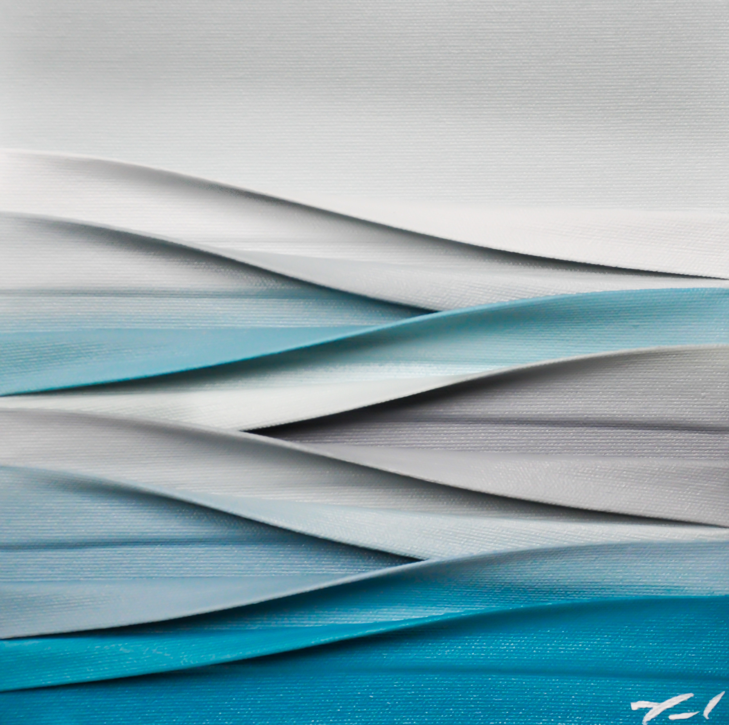 Tendres blancs, mixed media painting by Melanie Giguere | Effusion Art Gallery + Cast Glass Studio, Invermere BC