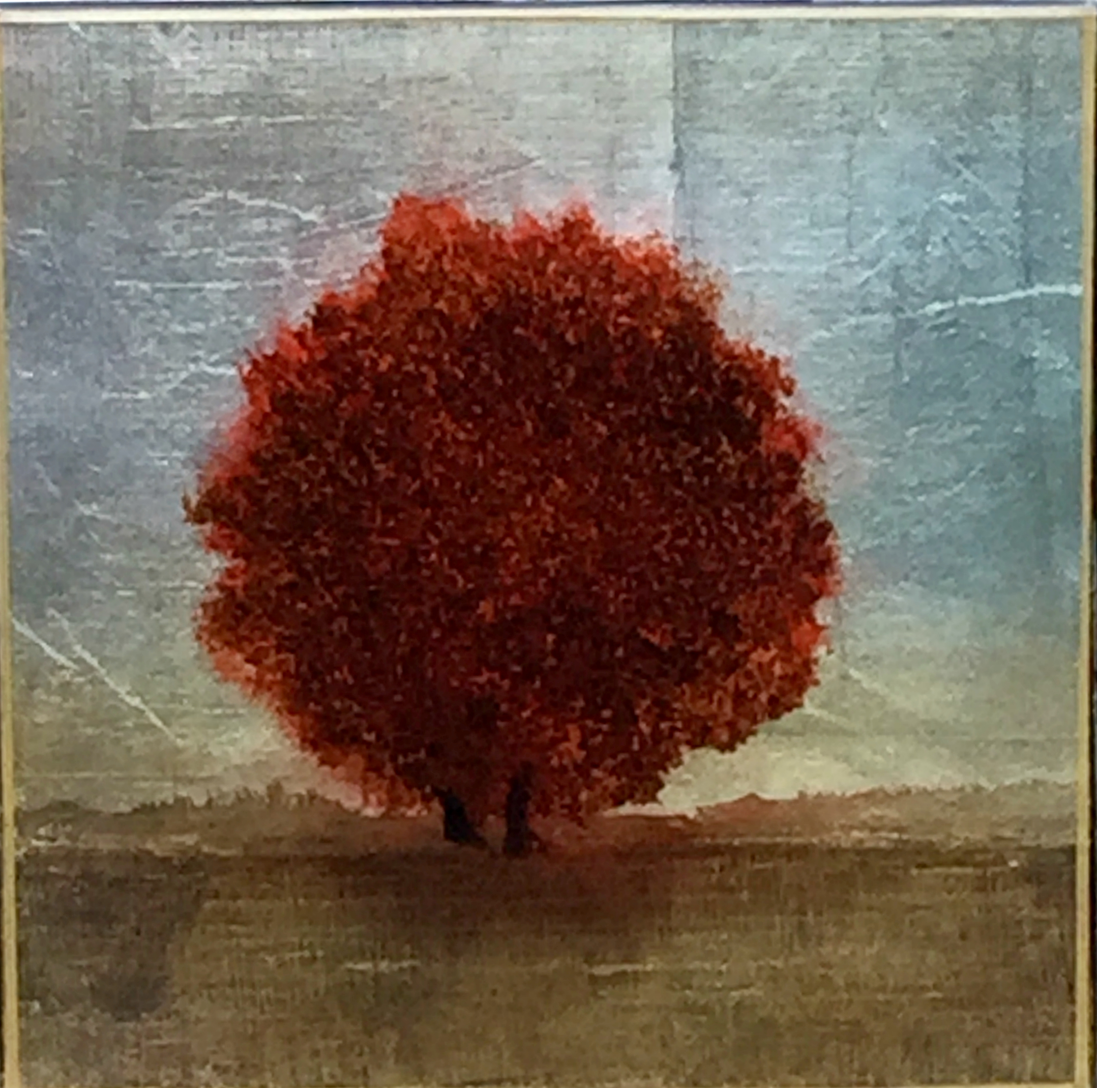 #177, mixed media tree painting by David Graff | Effusion Art Gallery + Cast Glass Studio, Invermere BC