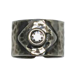 Sterling silver and CZ Karyn Chopik ring | Effusion Art Gallery + Cast Glass Studio, Invermere BC
