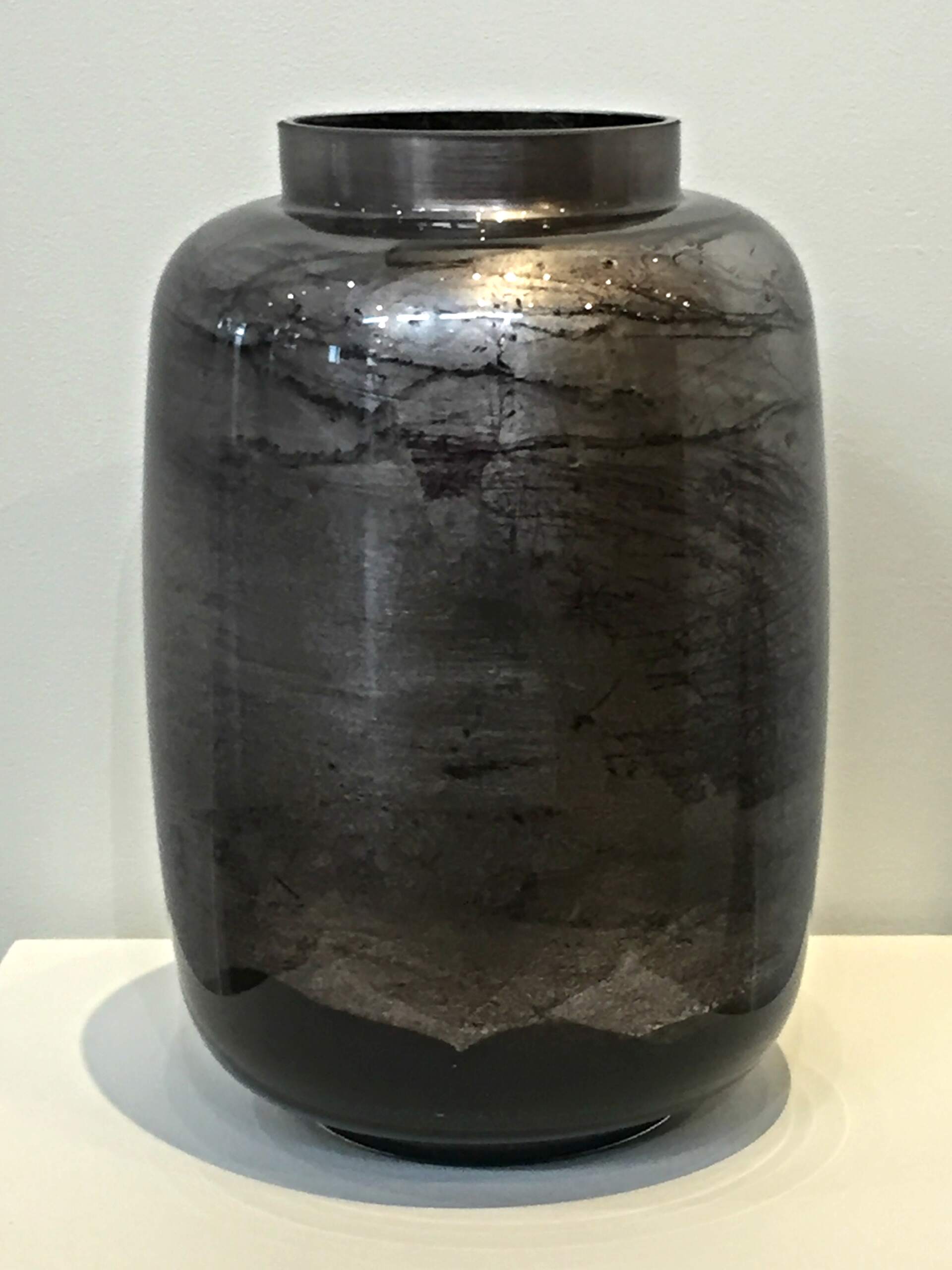 Silver hand-gilded Mandarin vase by David Graff | Effusion Art Gallery + Cast Glass Studio, Invermere BC