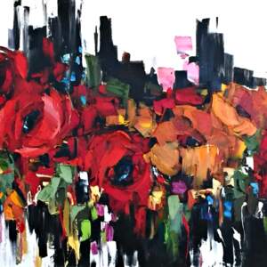 Let it Shine, oil floral painting by Kimberly Kiel | Effusion Art Gallery + Cast Glass Studio, Invermere BC