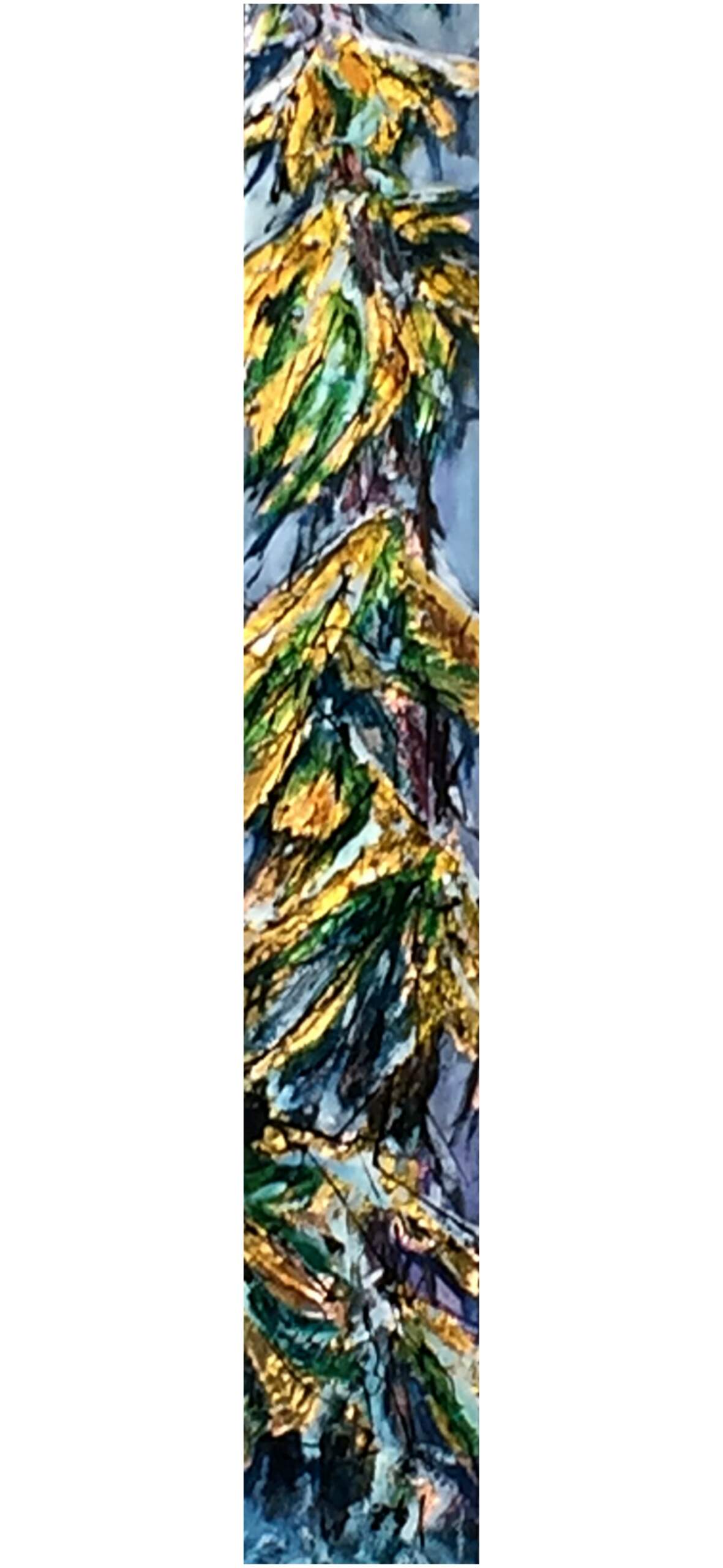 More from Above, mixed media tree painting by David Zimmerman | Effusion Art Gallery + Cast Glass Studio, Invermere BC