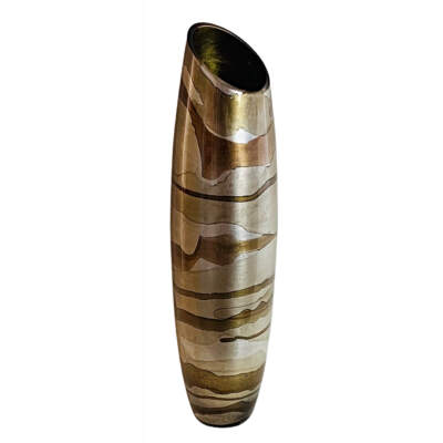 One-of-a-kind hand-gilded glass vase by David Graff | Effusion Art Gallery + Cast Glass Studio, Invermere BC