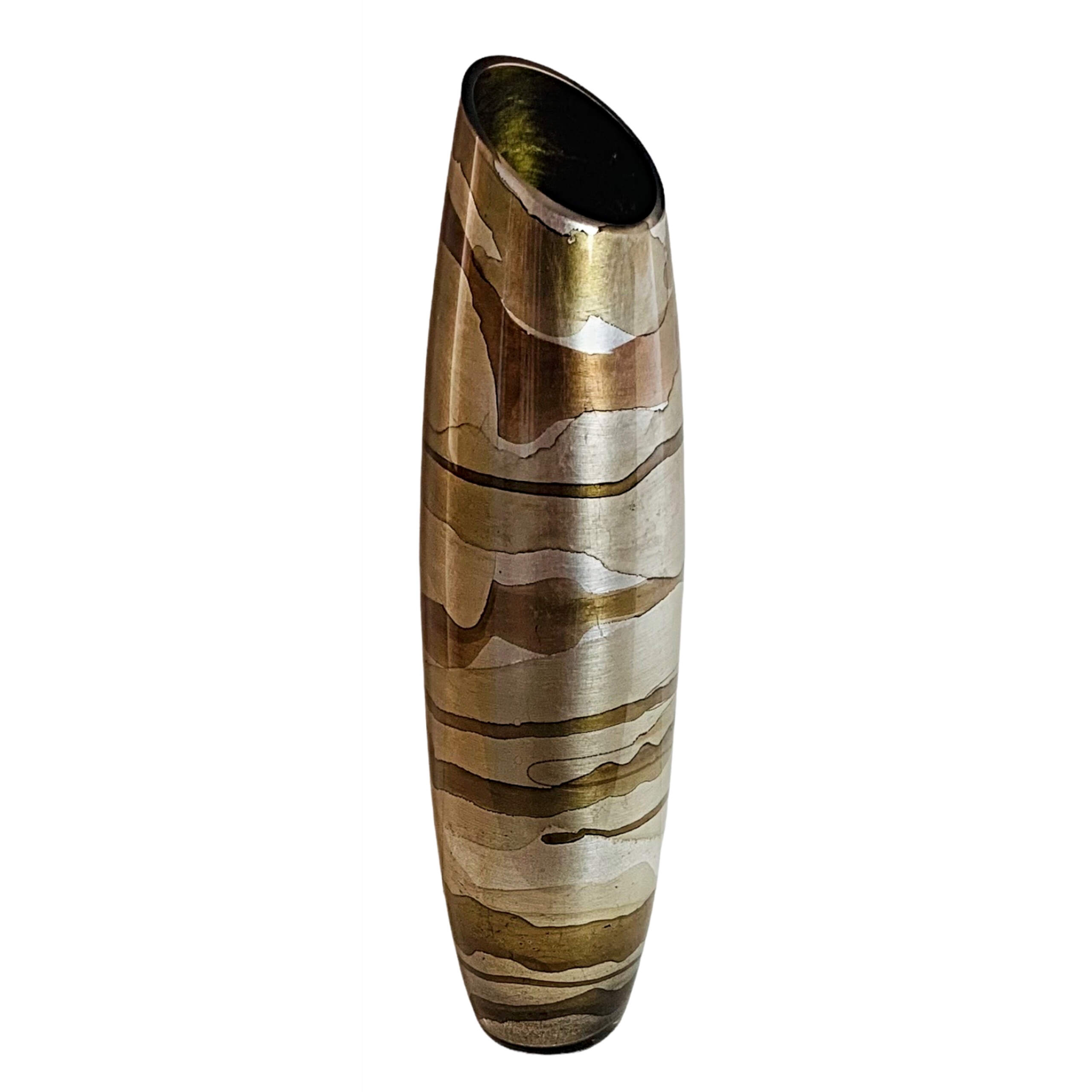 One-of-a-kind hand-gilded glass vase by David Graff | Effusion Art Gallery + Cast Glass Studio, Invermere BC