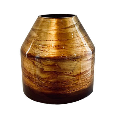 One-of-a-kind hand-gilded glass vase by David Graff | Effusion Art Gallery + Cast Glass Studio, Invermere BC