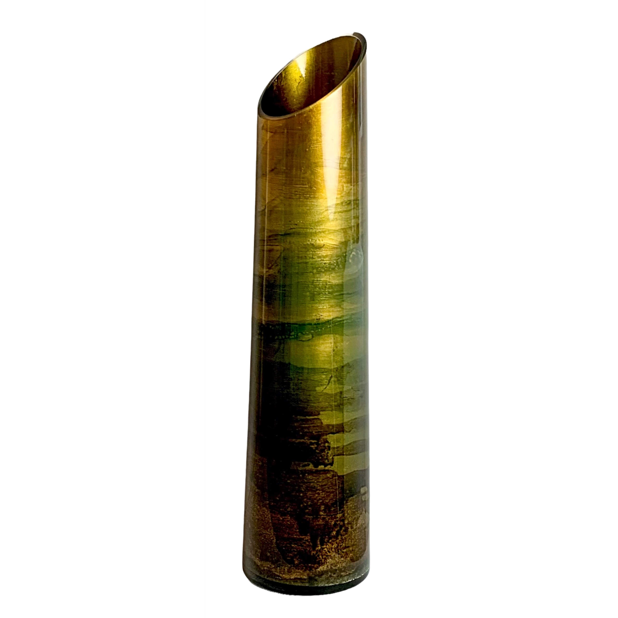 One-of-a-kind hand-gilded glass vase by David Graff | Effusion Art Gallery + Cast Glass Studio, Invermere BC