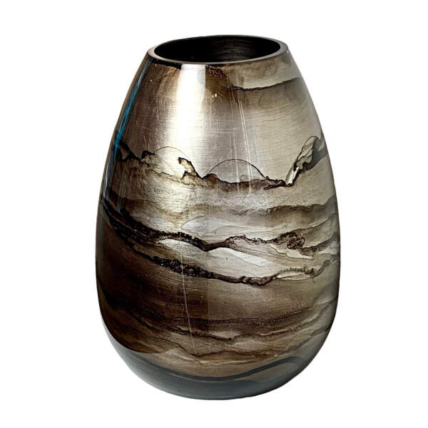 One-of-a-kind hand-gilded glass vase by David Graff | Effusion Art Gallery + Cast Glass Studio, Invermere BC