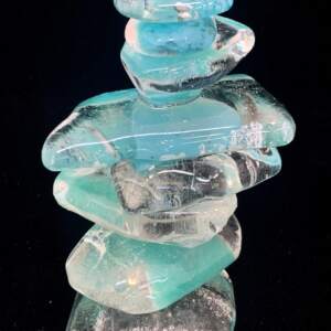 Cast Glass Rocky Mountain Cairn 10 by Heather Cuell | Effusion Art Gallery + Cast Glass Studio, Invermere BC