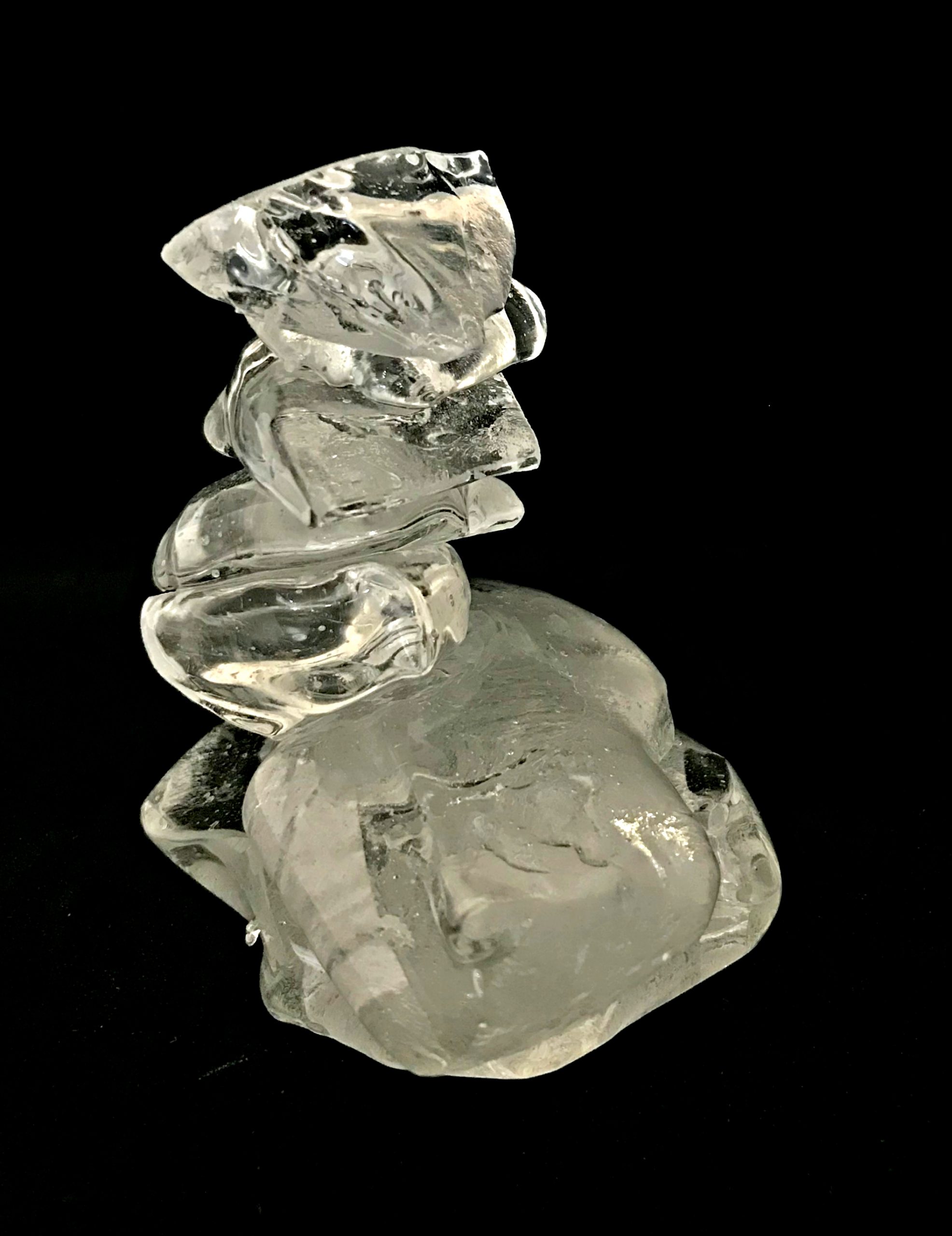 Cast Glass Rocky Mountain Cairn 16 sculpture by Heather Cuell | Effusion Art Gallery + Cast Glass Studio, Invermere BC