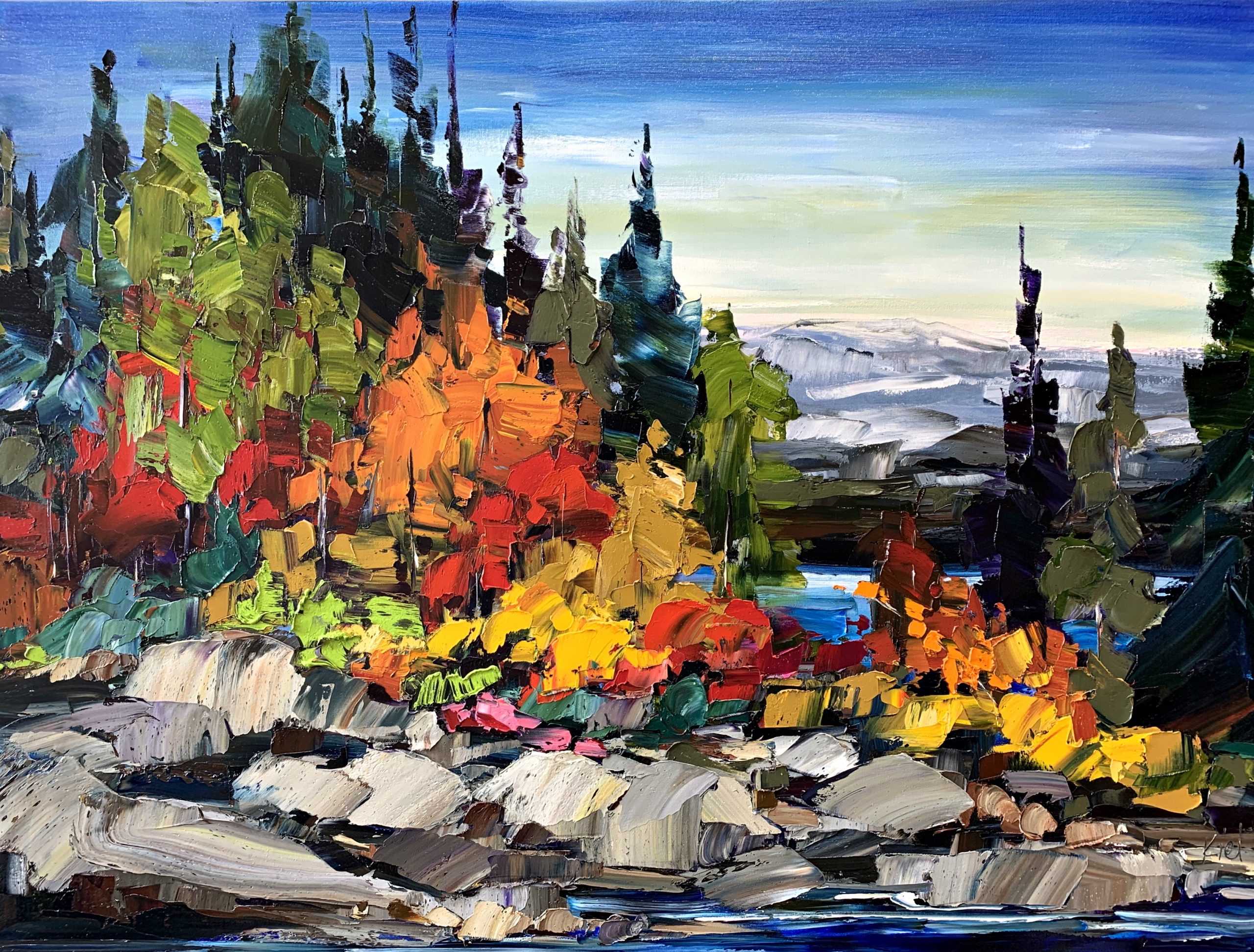 A Gallery of Talismans, landscape oil painting by Kimberly Kiel | Effusion Art Gallery + Cast Glass Studio, Invermere BC