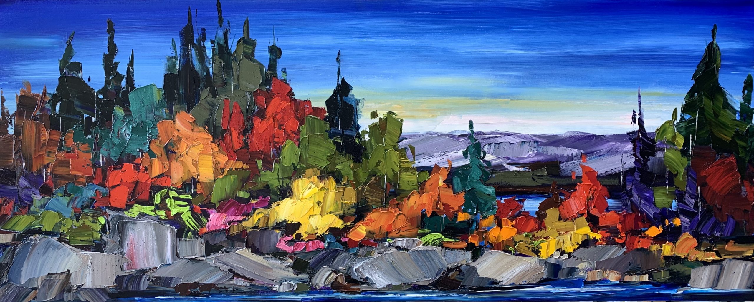 All These Places, oil landscape painting by Kimberly Kiel | Effusion Art Gallery + Cast Glass Studio, Invermere BC