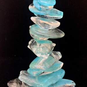 Cast Glass Rocky Mountain Cairn 21 by Heather Cuell | Effusion Art Gallery + Cast Glass Studio, Invermere BC