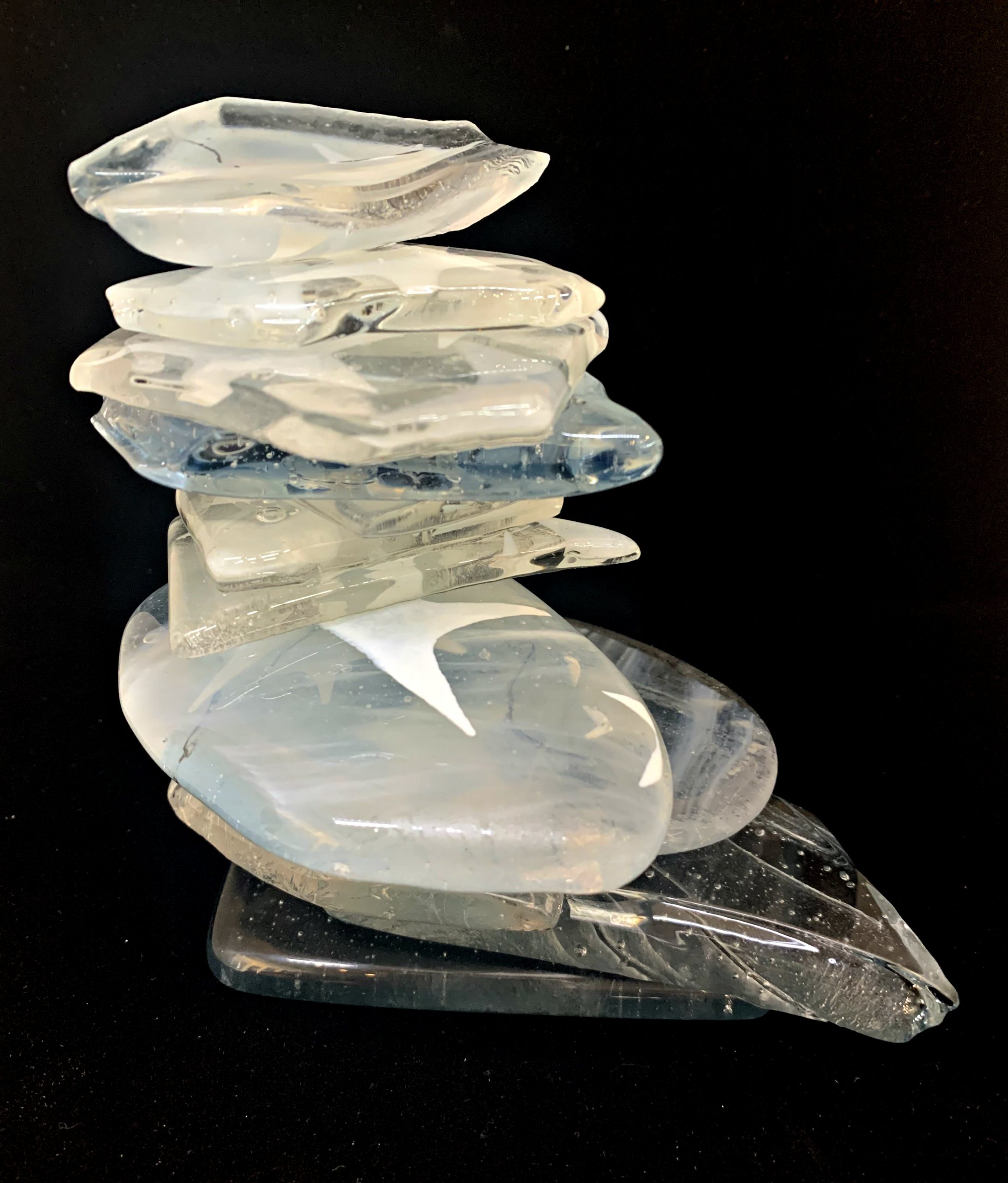 Cast Glass Rocky Mountain Cairn 38 by Heather Cuell | Effusion Art Gallery + Cast Glass Studio, Invermere BC