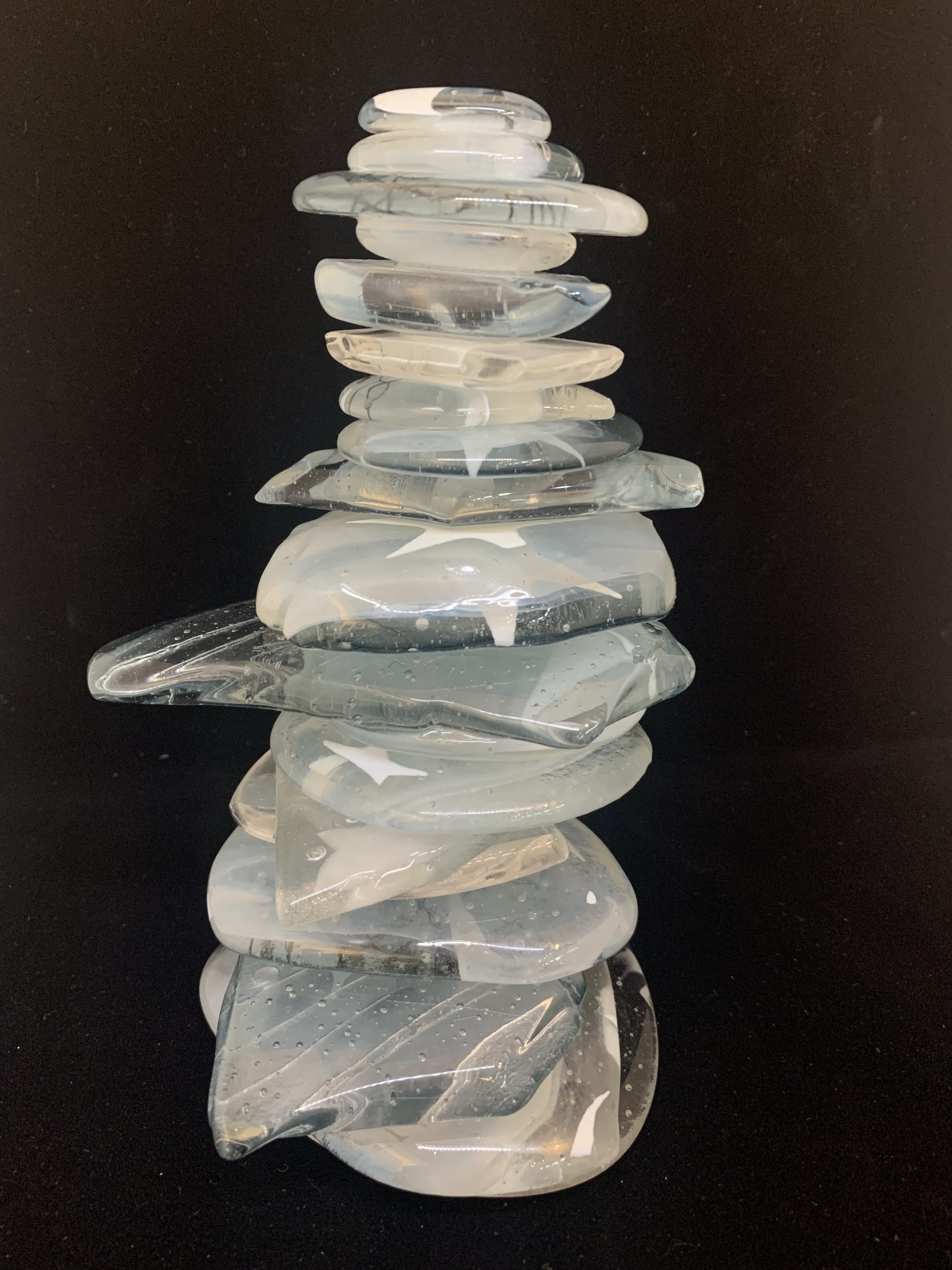 Cast Glass Rocky Mountain Cairn 39 by Heather Cuell | Effusion Art Gallery + Cast Glass Studio, Invermere BC