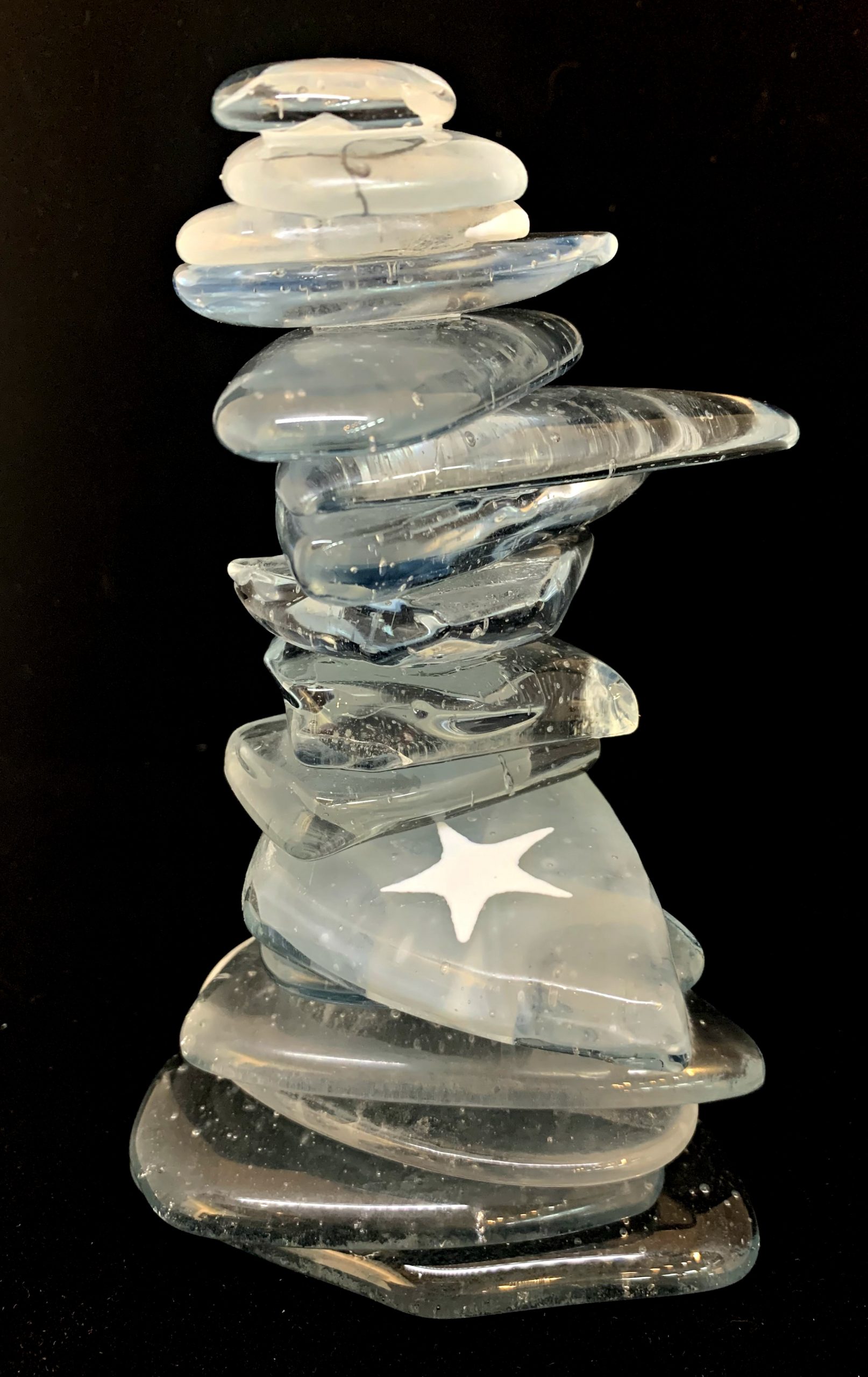 Cast Glass Rocky Mountain Cairn 41 by Heather Cuell | Effusion Art Gallery + Cast Glass Studio, Invermere BC