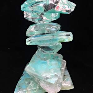 Cast Glass Rocky Mountain Cairn 43 by Heather Cuell | Effusion Art Gallery + Cast Glass Studio, Invermere BC