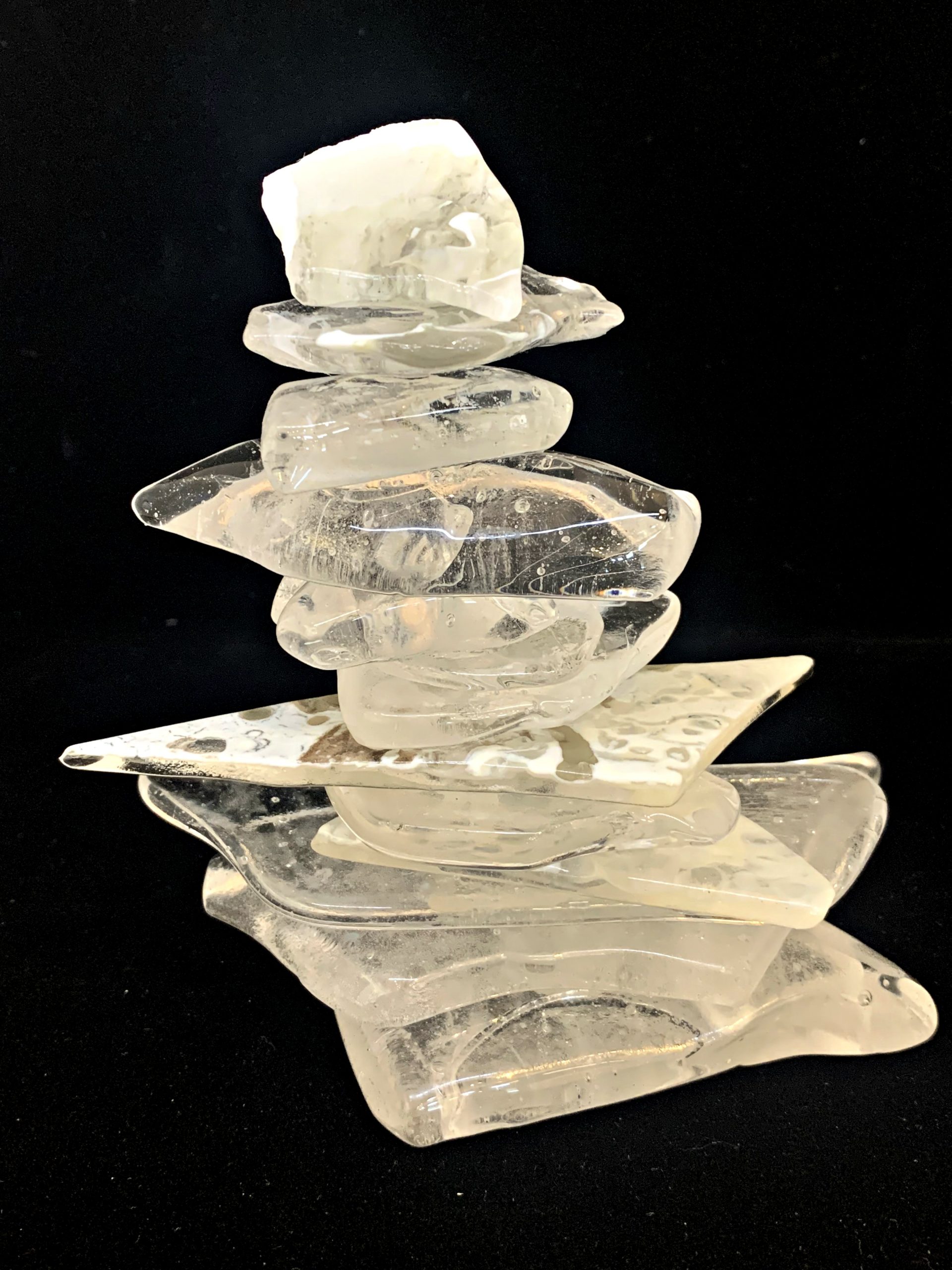 Cast Glass Rocky Mountain Cairn 37 by Heather Cuell | Effusion Art Gallery + Cast Glass Studio, Invermere BC