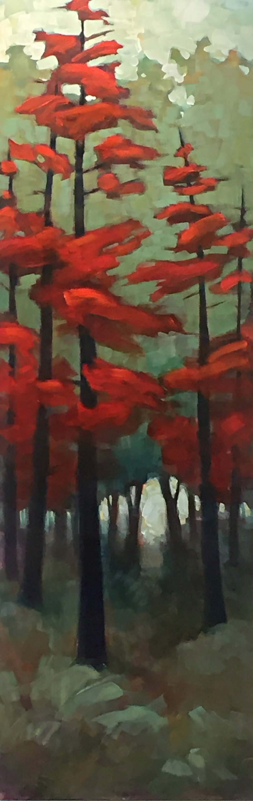 Shining Through, acrylic landscape painting by Connie Geerts | Effusion Art Gallery + Cast Glass Studio, Invermere BC