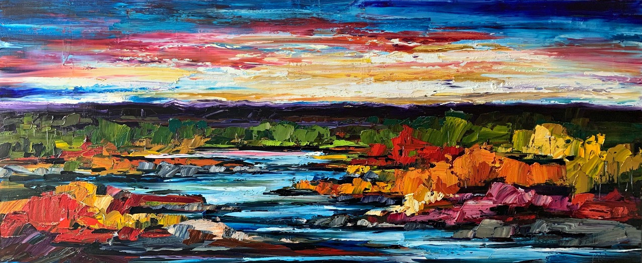 But it's Still Alright, landscape painting by Kimberly Kiel | Effusion Art Gallery +  Cast Glass Studio, Invermere BC