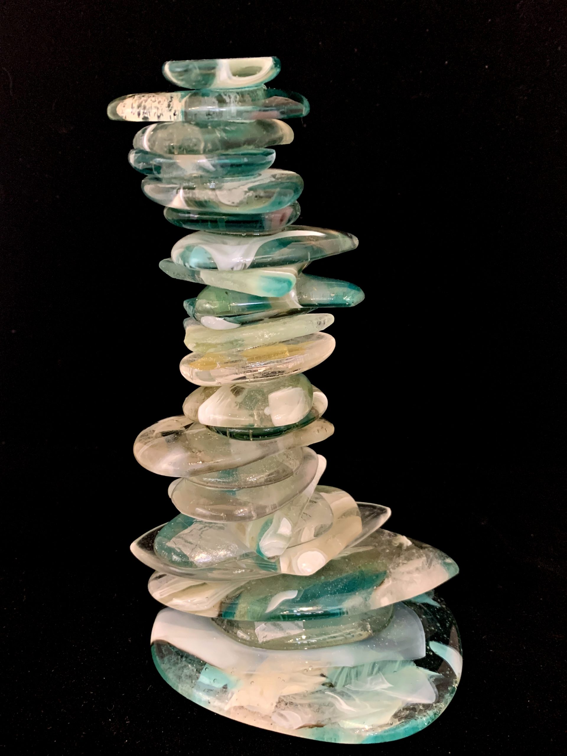 Cast Glass Cairn Sculpture #52 by Heather Cuell | Effusion Art Gallery + Cast Glass Studio, Invermere BC