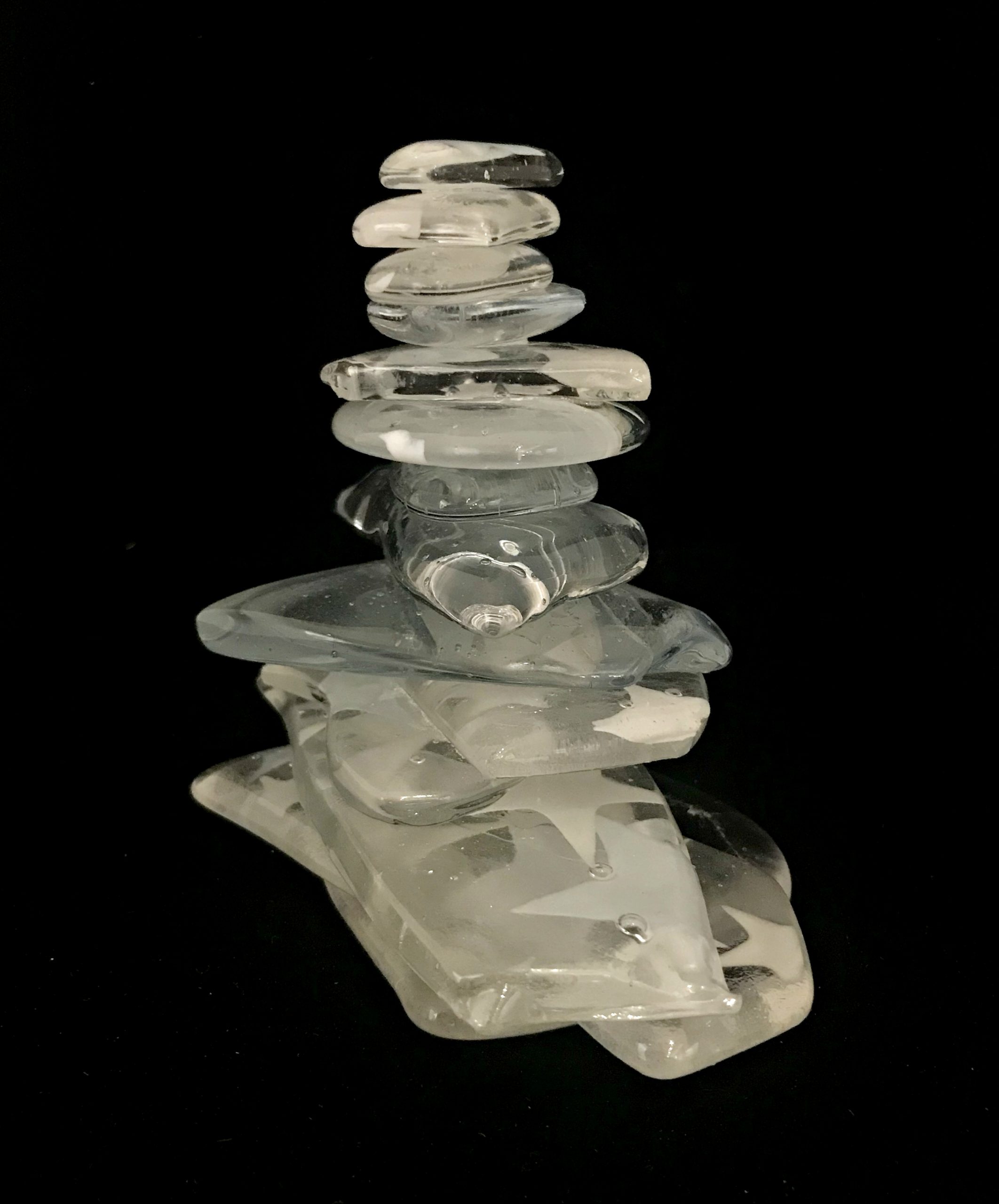Cast Glass Cairn Sculpture #45 by Heather Cuell | Effusion Art Gallery + Cast Glass Studio, Invermere BC