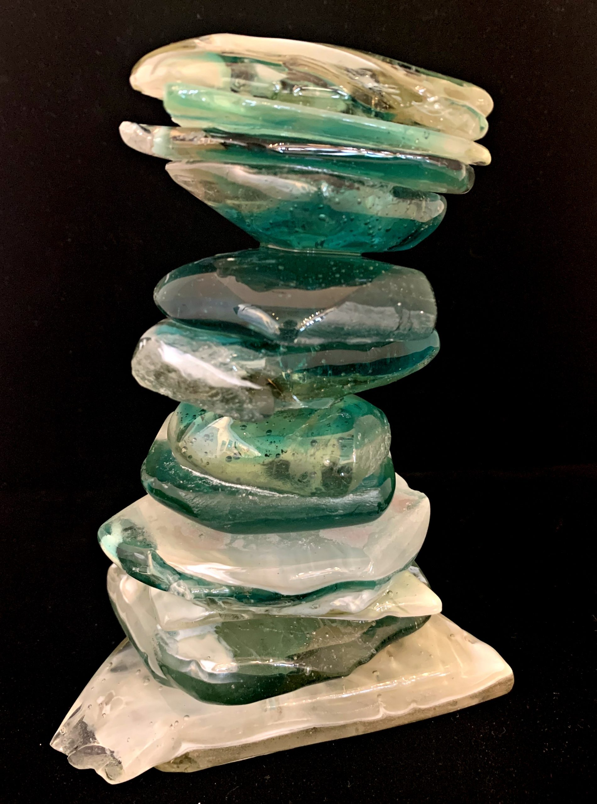 Cast Glass Cairn Sculpture #56 by Heather Cuell | Effusion Art Gallery + Cast Glass Studio, Invermere BC