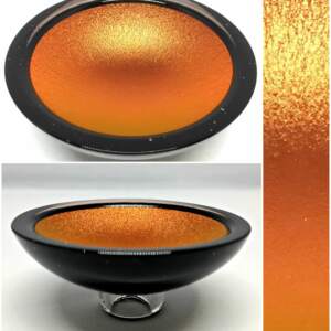 Thing of Beauty 3407, one-of-a-kind multichrome dichroic glass bowl by Jo Ludwig | Effusion Art Gallery + Glass Studio, Invermere BC