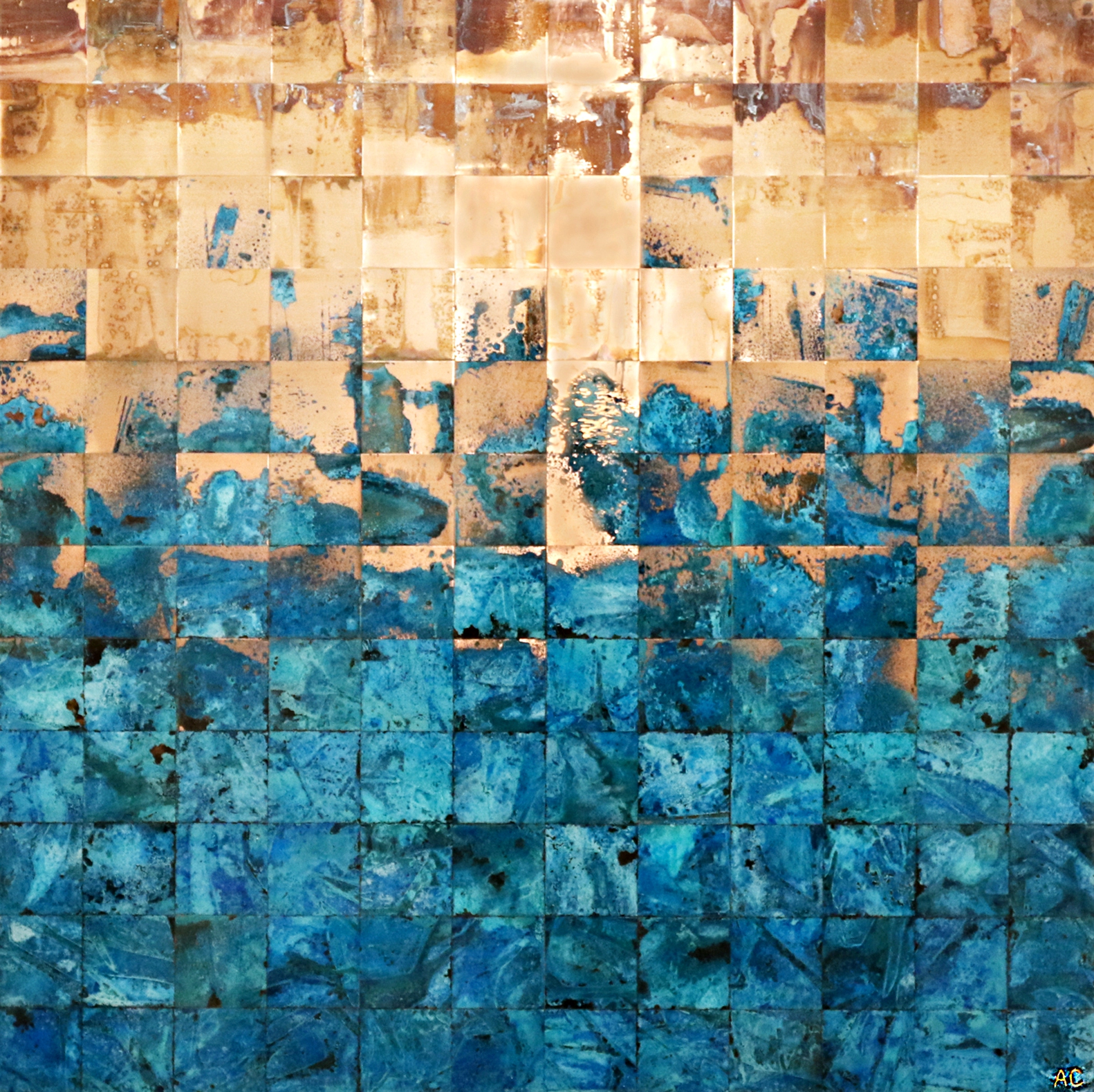Life is but a Dream, copper painting by Adam Colangelo | Effusion Art Gallery + Cast Glass Studio, Invermere BC