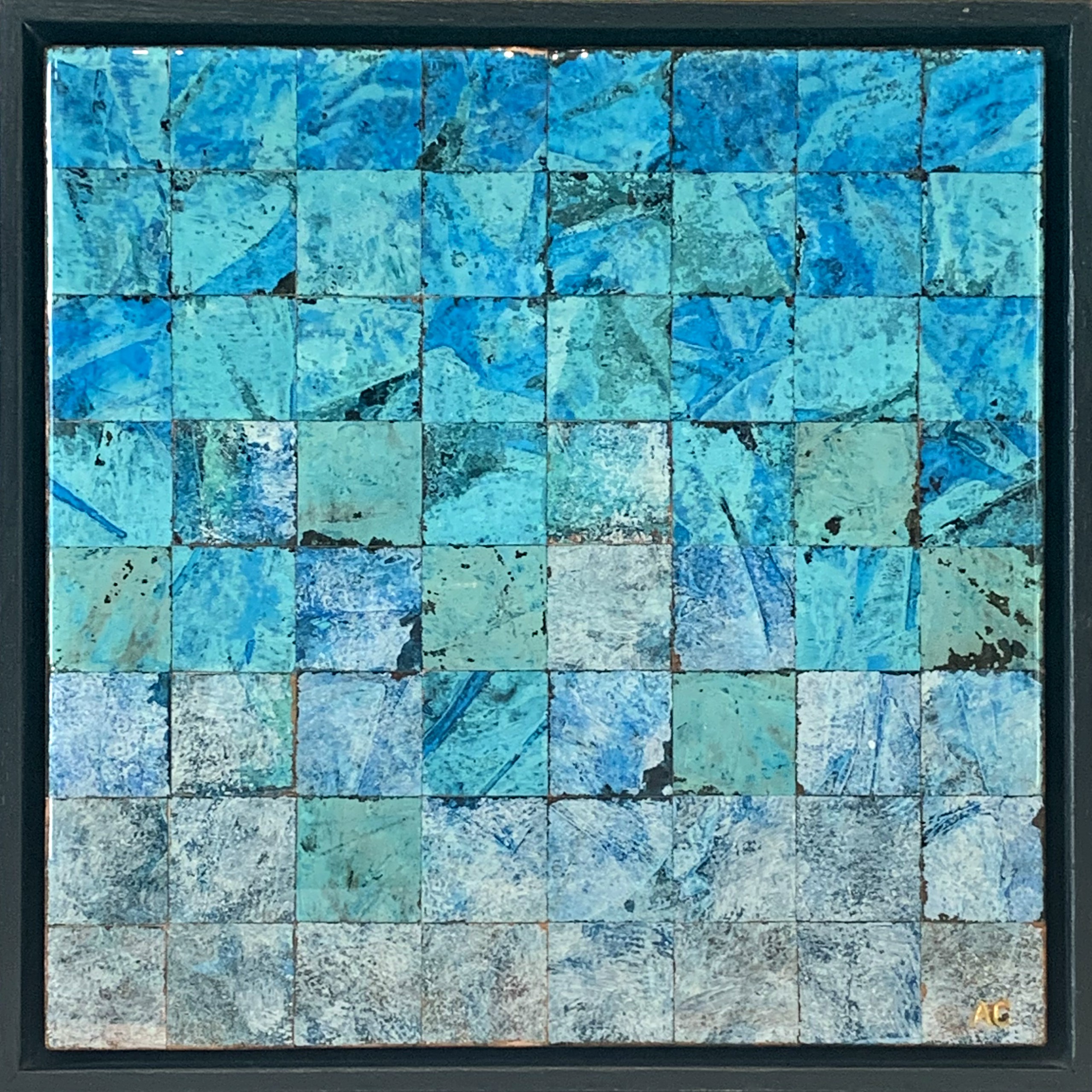 Square Foot Art #1, copper painting by Adam Colangelo | Effusion Art Gallery + Cast Glass Studio, Invermere BC
