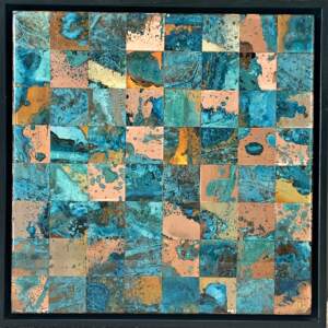 Square Foot Art #15, copper painting by Adam Colangelo | Effusion Art Gallery + Cast Glass Studio, Invermere BC