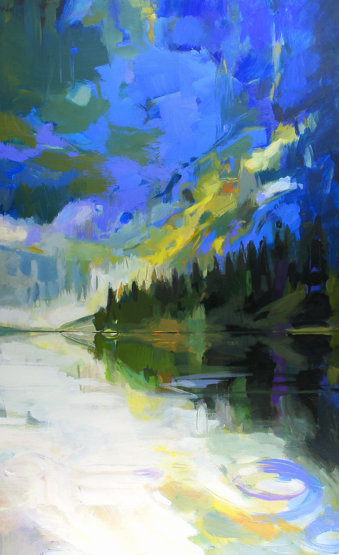 Awesome Rawson, impressionist landscape painting by Becky Holuk | Effusion Art Gallery +  Glass Studio, Invermere BC