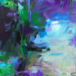 Daisy Impressions, impressionist flower painting by Becky Holuk | Effusion Art Gallery + Glass Studio, Invermere BC