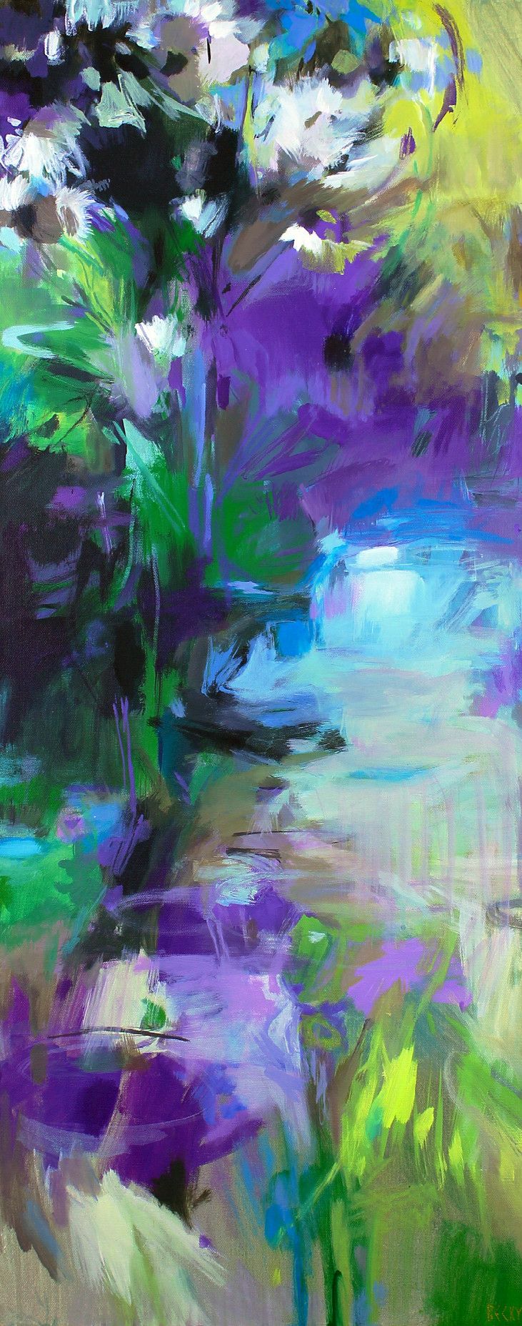 Daisy Impressions, impressionist flower painting by Becky Holuk | Effusion Art Gallery +  Glass Studio, Invermere BC