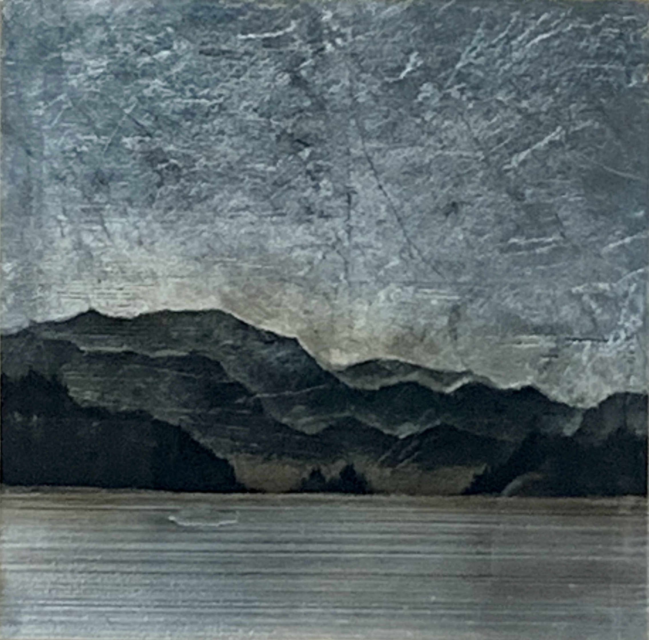 557, mixed media landscape painting by David Graff | Effusion Art Gallery + Cast Glass Studio, Invermere BC