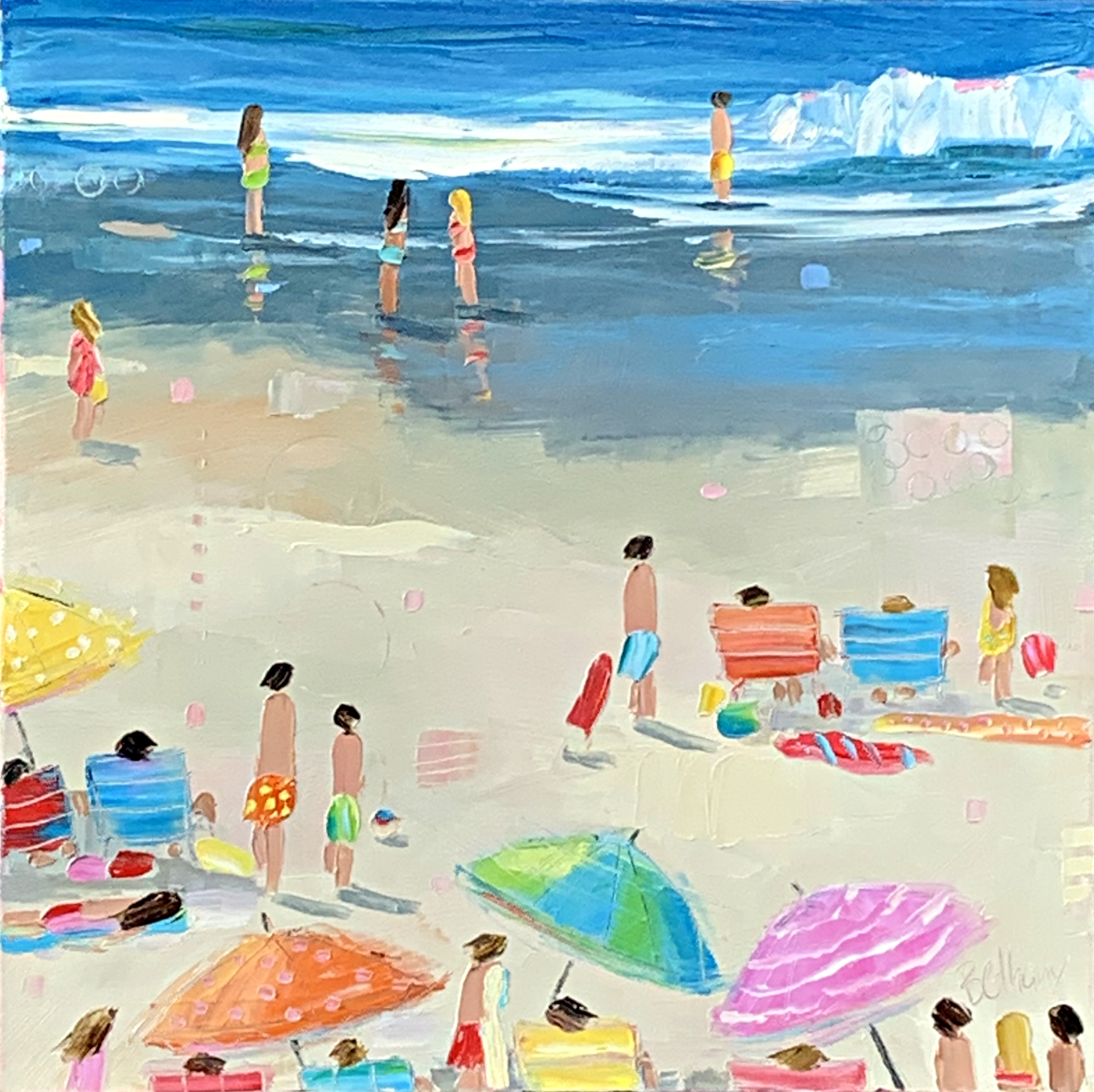 Beach Memories, beach landscape painting by Bethany Harper Williams | Effusion Art Gallery + Glass Studio, Invermere BC