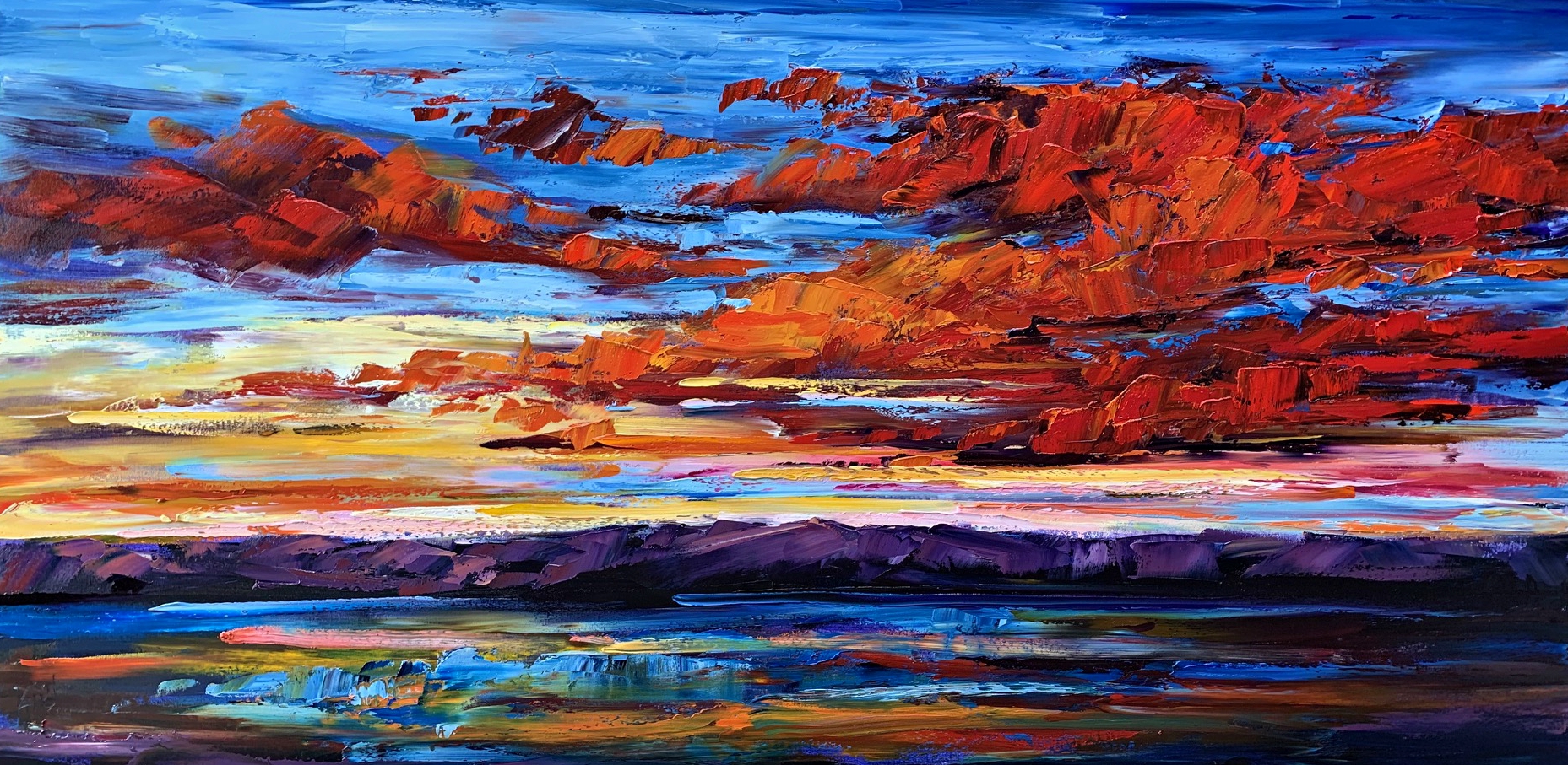 Where the Sunshine Switches Places with the Moon by Kimberly Kiel | Effusion Art Gallery + Glass Studio, Invermere BC