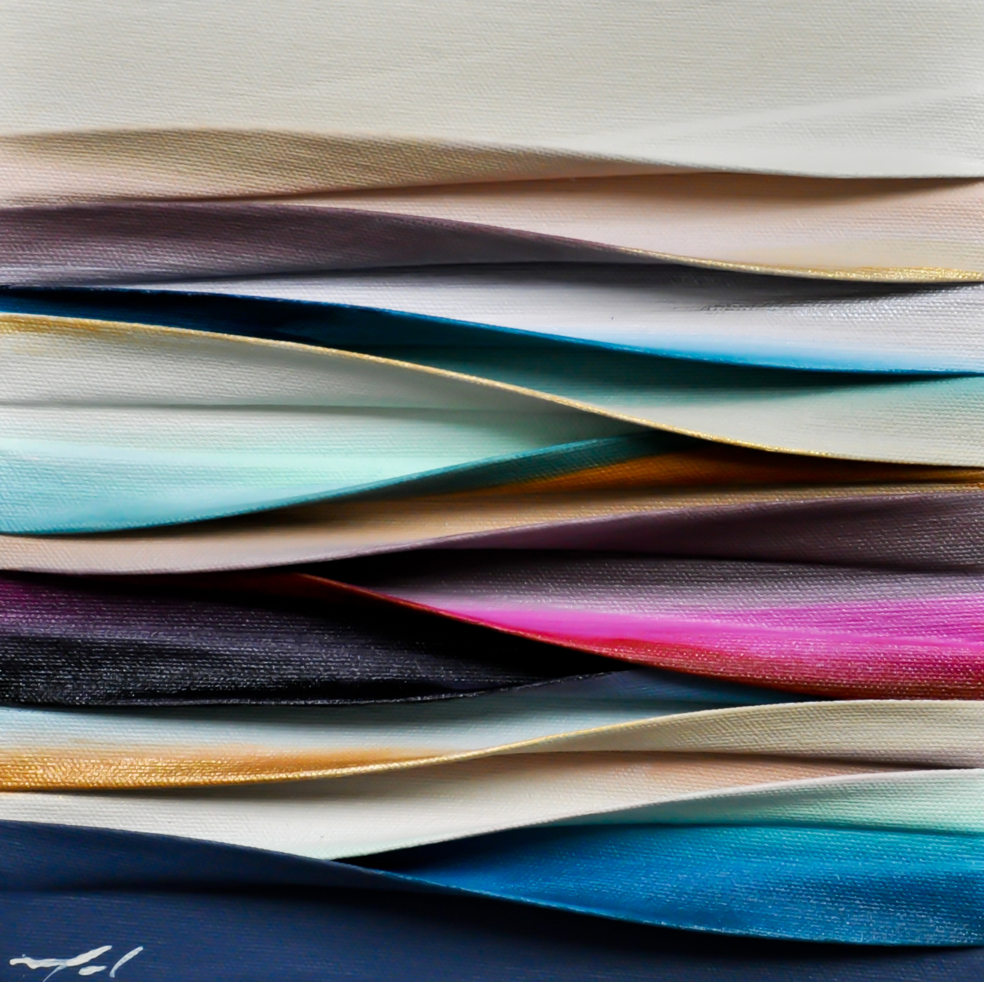 Moments heureux, abstract painting by Mélanie Giguère | Effusion Art Gallery + Cast Glass Studio, Invermere BC