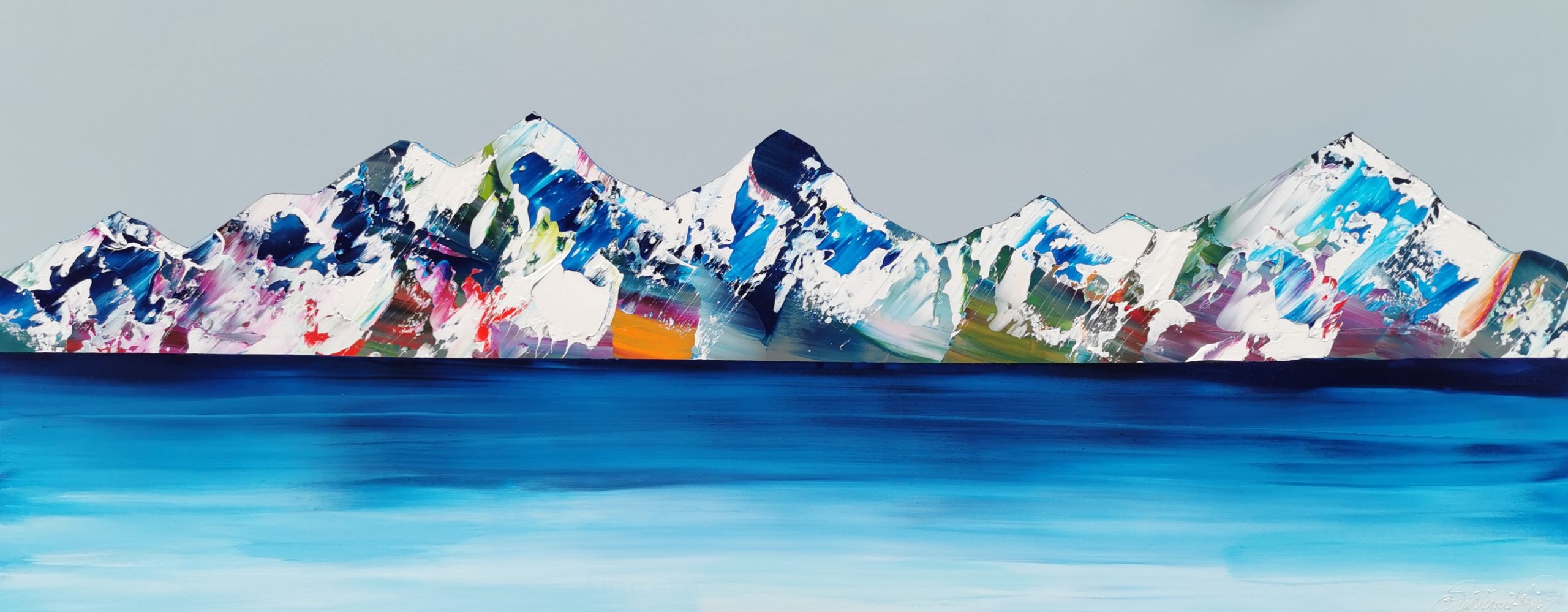 Rocheuses 1920, by Stephanie Rivet | Effusion  Art Gallery + Cast Glass Studio, Invermere BC