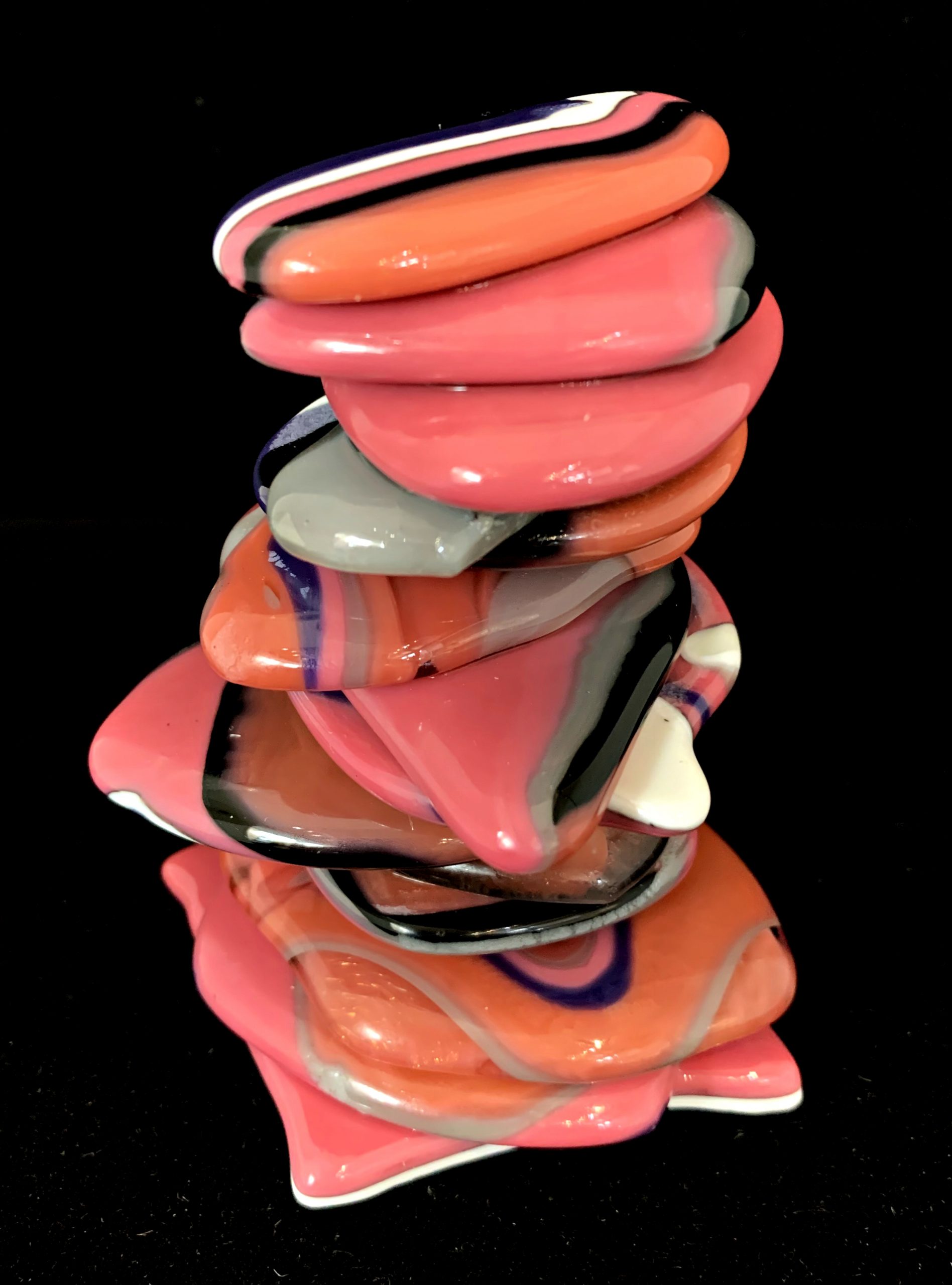 Rocky Mountain Cairn 80, cast glass sculpture by Heather Cuell | Effusion Art Gallery + Cast Glass Studio, Invermere BC