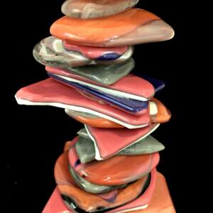 Rocky Mountain Cairn 81, cast glass sculpture by Heather Cuell | Effusion Art Gallery + Cast Glass Studio, Invermere BC