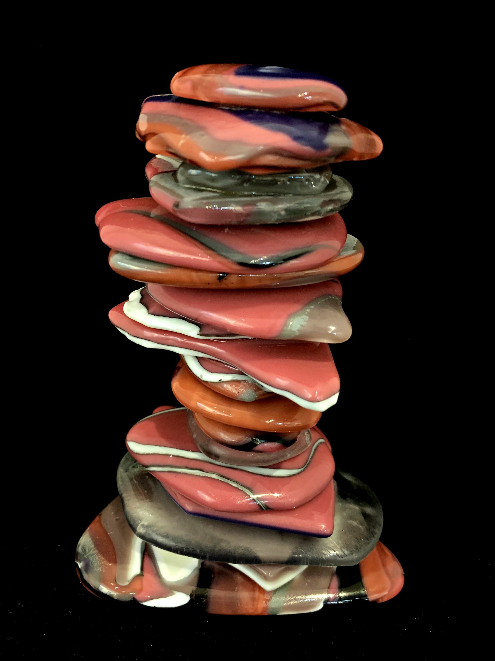 Rocky Mountain Cairn 82, cast glass sculpture by Heather Cuell | Effusion Art Gallery + Cast Glass Studio, Invermere BC