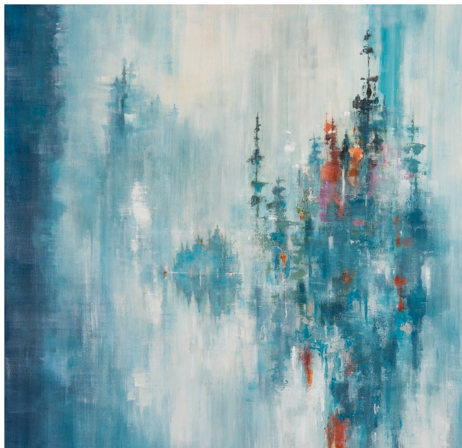 Believing, acrylic landscape painting by Gina Sarro | Effusion Art Gallery + Cast Glass Studio, Invermere BC