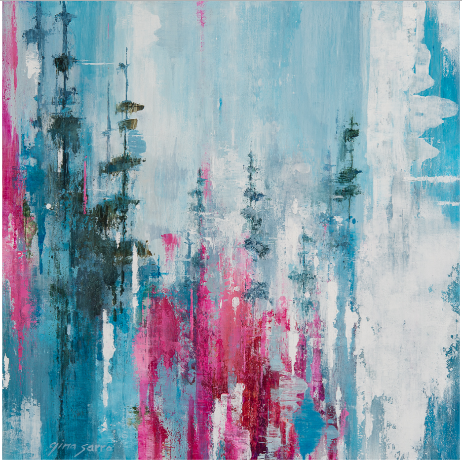 Persistence, acrylic landscape painting by Gina Sarro | Effusion Art Gallery + Cast Glass Studio, Invermere BC