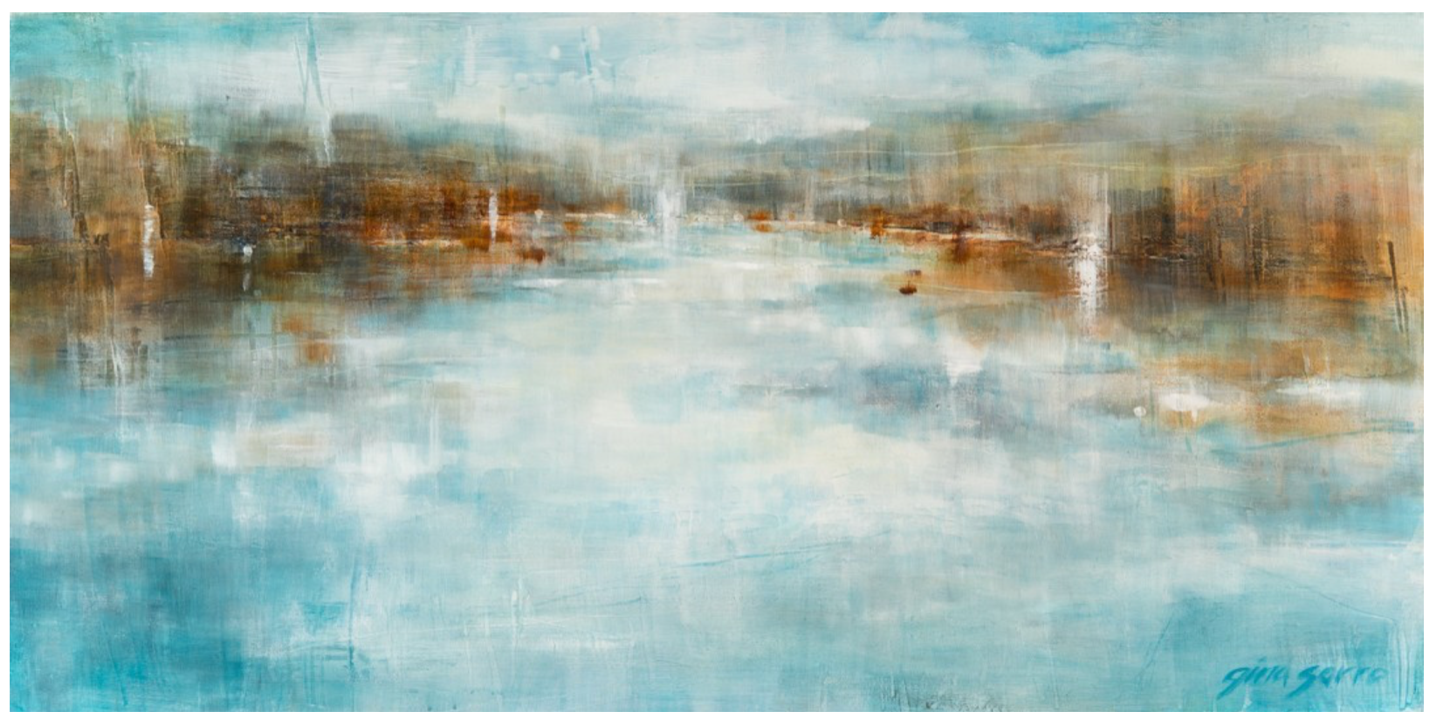 From What I Remember, acrylic landscape painting by Gina Sarro | Effusion Art Gallery + Cast Glass Studio, Invermere BC