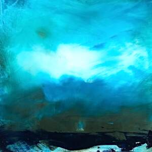 Ganas #14, mixed media painting by Jay Hodgins | Effusion Art Gallery + Cast Glass Studio, Invermere BC