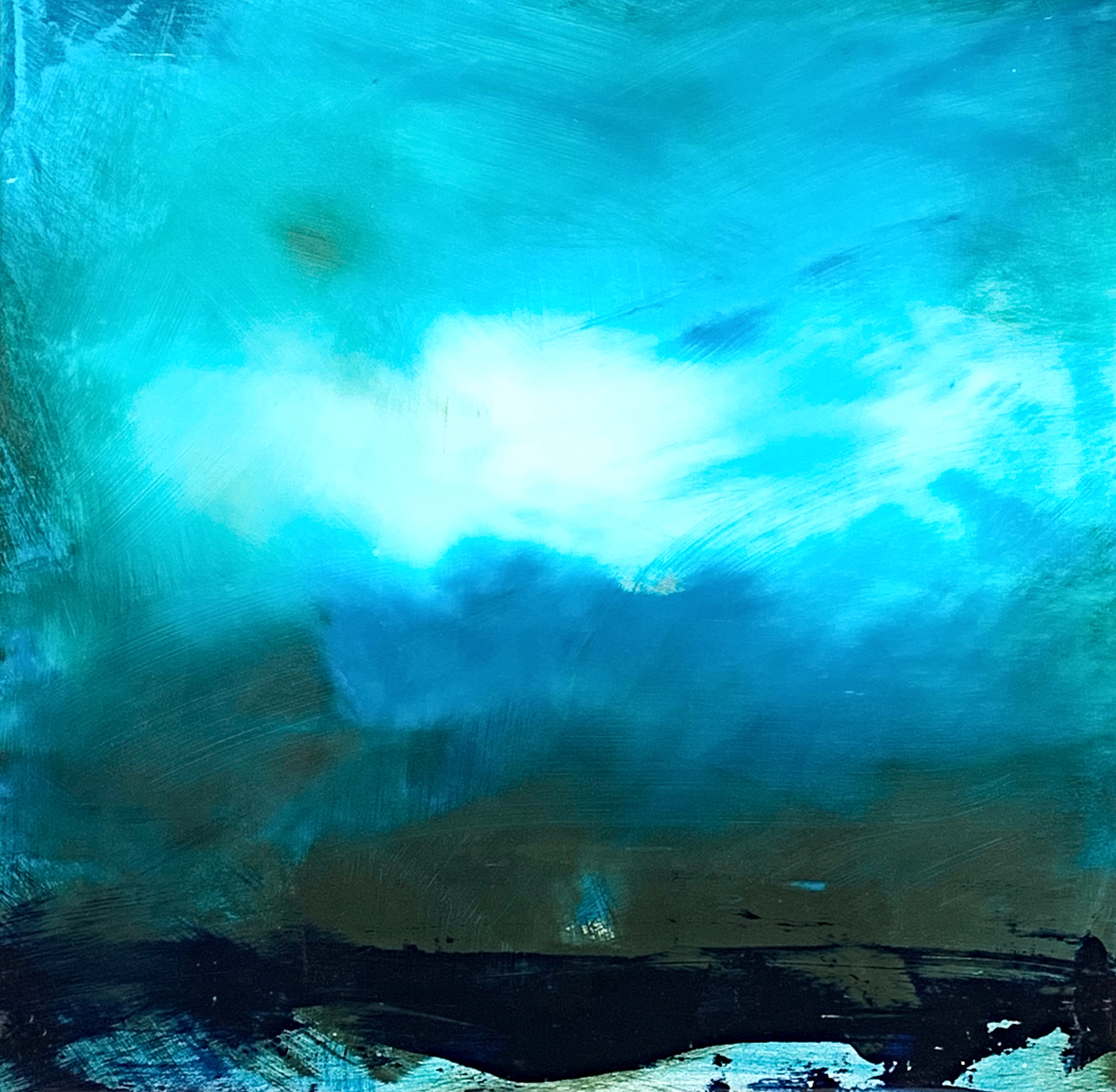 Ganas #14, mixed media painting by Jay Hodgins | Effusion Art Gallery + Cast Glass Studio, Invermere BC