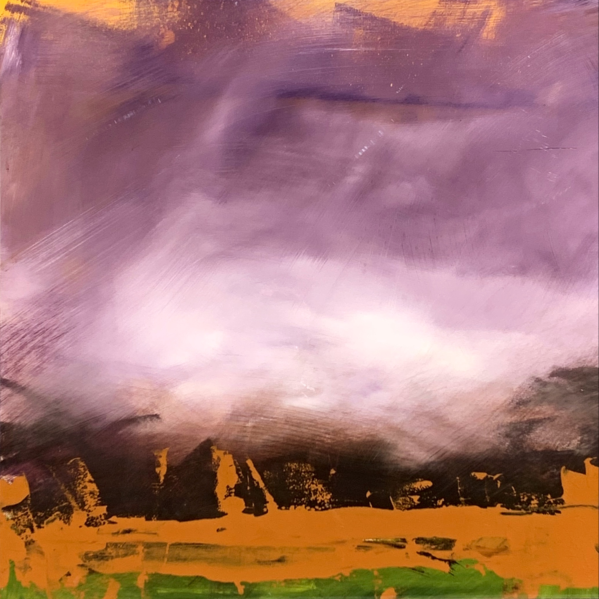Ganas #18, mixed media painting by Jay Hodgins | Effusion Art Gallery + Cast Glass Studio, Invermere BC