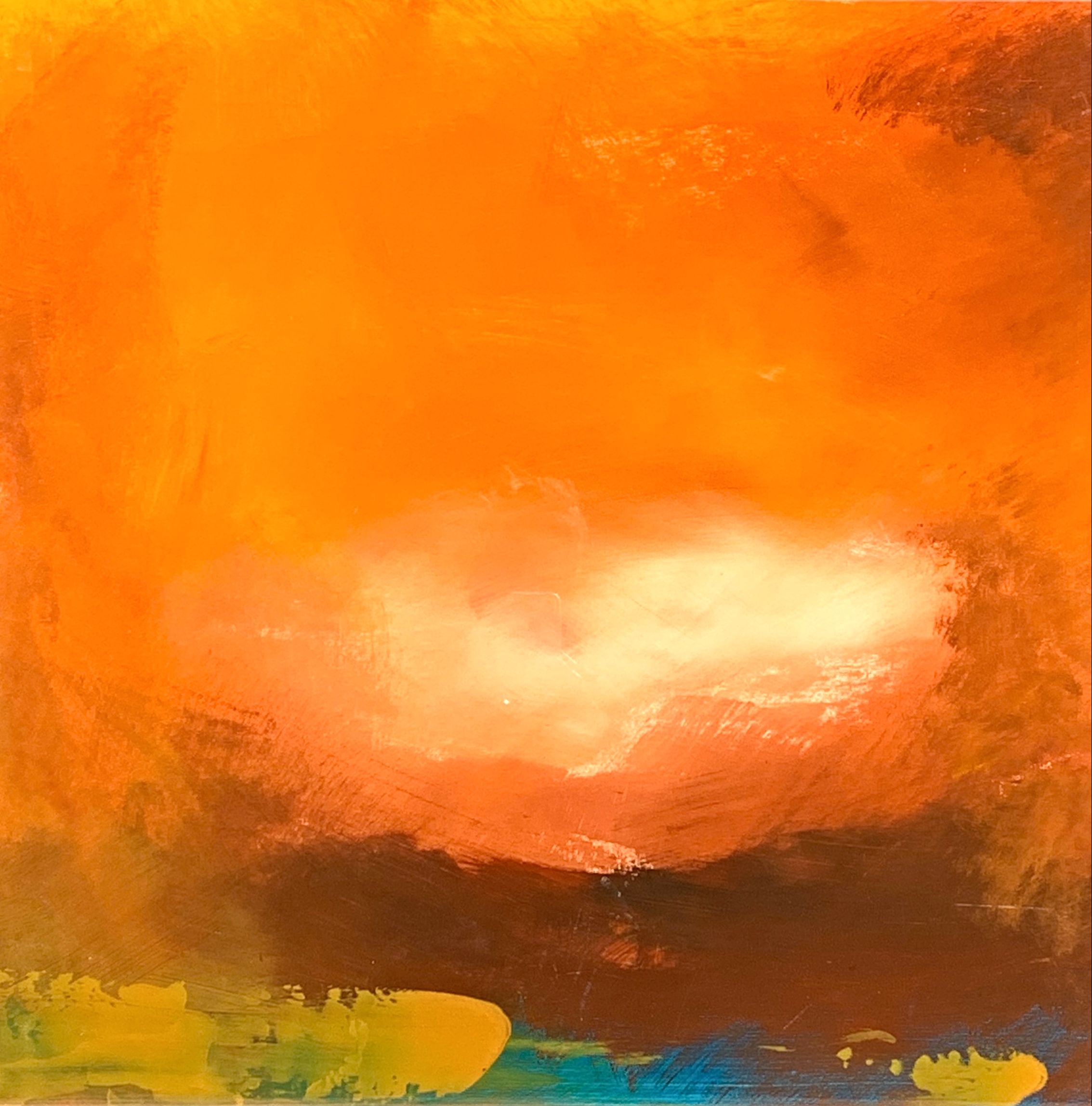 Ombak #12, mixed media painting by Jay Hodgins | Effusion Art Gallery + Cast Glass Studio, Invermere BC
