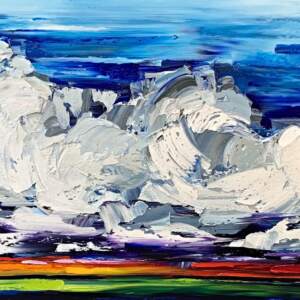 A Change in Weather Might do you Good, landscape painting by Kimberly Kiel | Effusion Art Gallery + Cast Glass Studio, Invermere BC