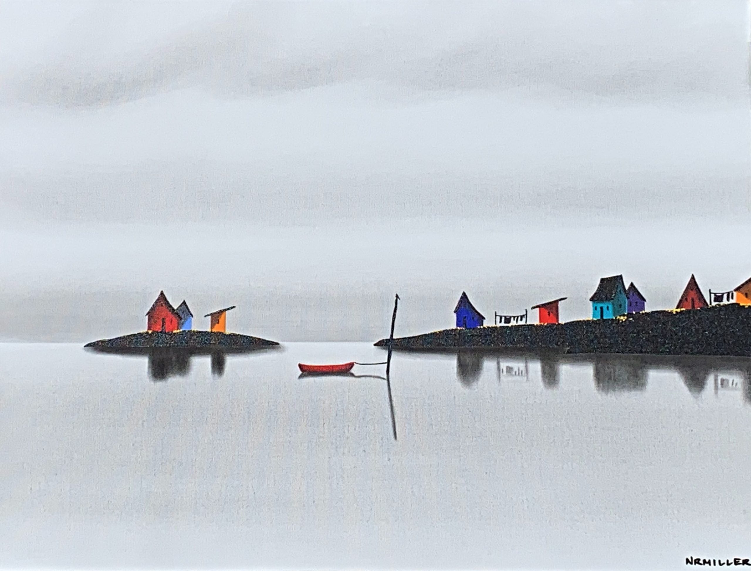 Family Recipe, mixed media landscape painting by Natasha Miller | Effusion Art Gallery + Cast Glass Studio, Invermere BC